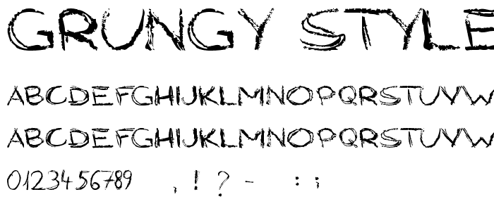 Grungy StyleRegular font